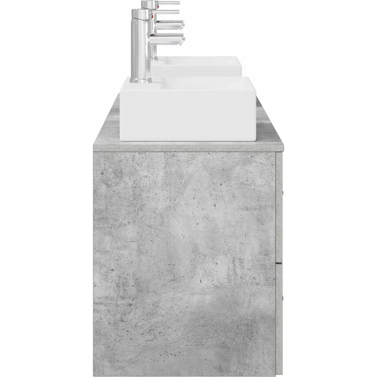 vidaXL Badezimmerschrank-Set 3 stk. Betongrau 129 x 41 x 79,5 cm 3405846 – Bild 6