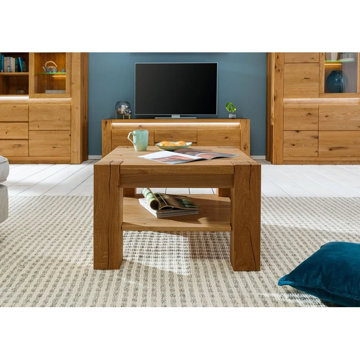 Couchtisch Wildeiche 70x70x45 braun geölt KENT #314 – Bild 3