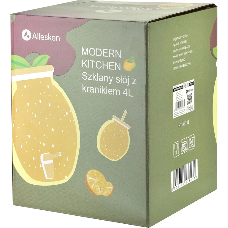 Getränkespender glas Modern Kitchen Zitrone 4L gelb 1pc – Bild 3
