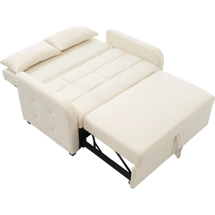 ZUBALIYA Schlafsofa 180x127 cm, mit Samtbezug, mit breiten Armlehnen, mit Schaumstoffpolsterung, aus Samt, für Wohnzimmer und Apartments – Bild 16