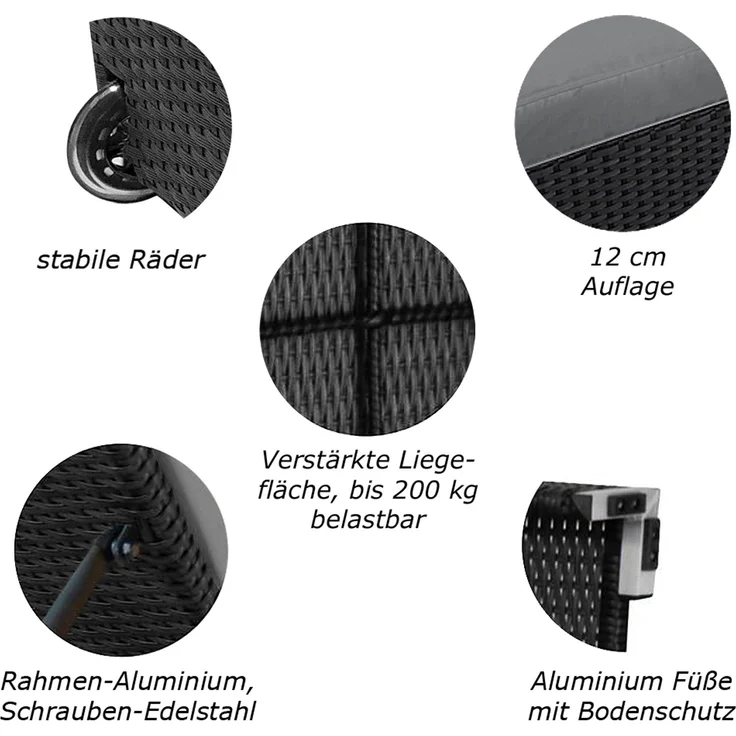 RS Trade Gartenliege Sonnenliege Verona High – Bild 3