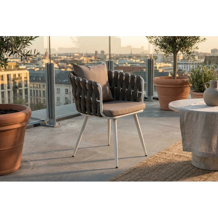 KAWOLA Gartenmöbel Set LUSHA 7-tlg. Stahl dunkelgrau x x cm – Bild 5