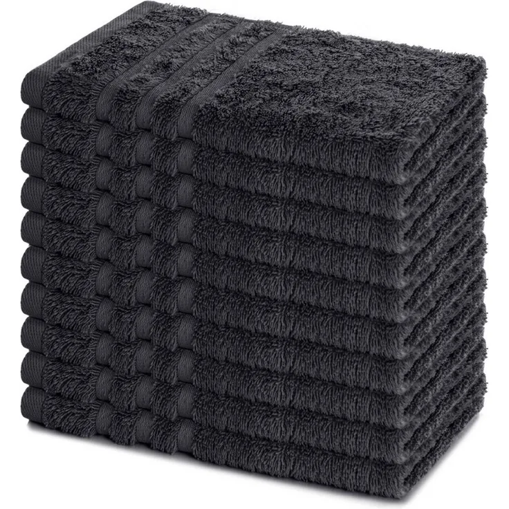 Lavea Gästehandtücher 30x50 cm, 10er Set Gästehandtuch, Elena-Frottee Handtuch, Gästetuch, (Set, 10-St), 500 g/m² Frottier, weich & saugstark, pflegeleicht