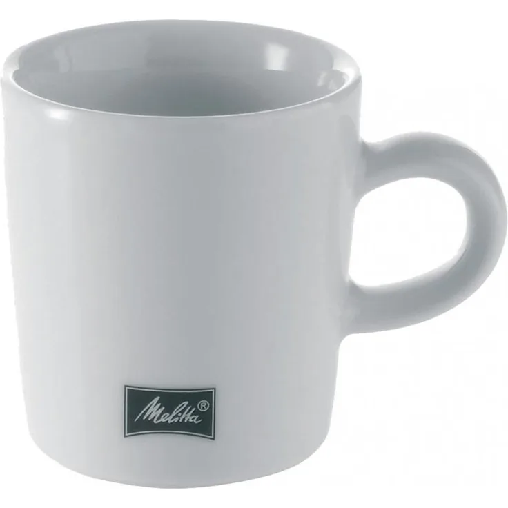 Melitta Espresso-Tasse ''M-Cups'', weiß, 80 ml aus Porzellan, Höhe: 62 mm, mit Henkel - 6 Stück (18903)