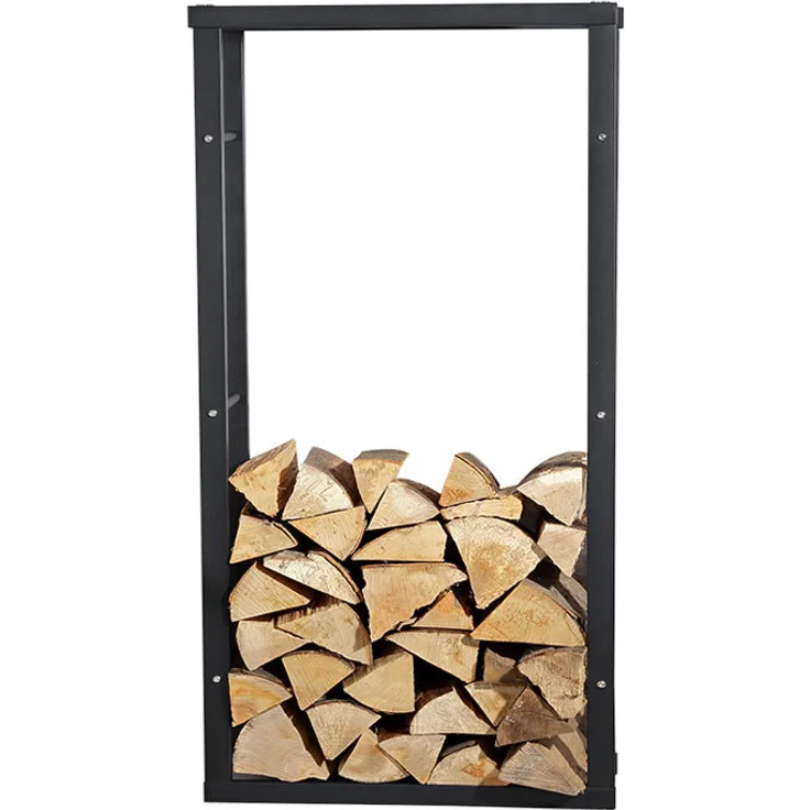 Kaminholzständer Brennholzregal Kaminholzablage Holzregal Metall 100x60 cm – Bild 2
