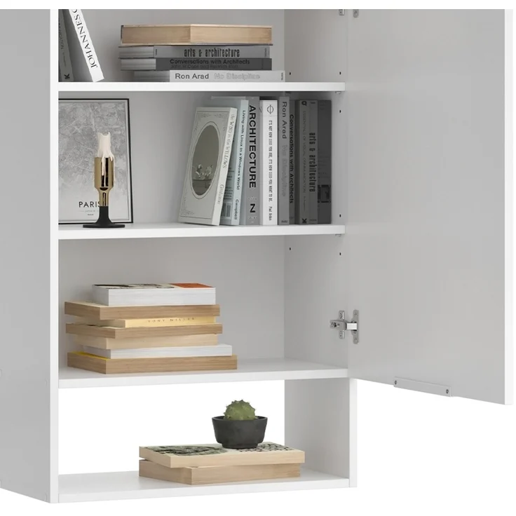 Wohnwand Wido Weiß/Sonoma 5 Teile Vicco – Bild 6