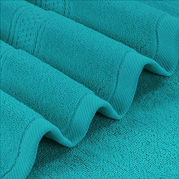 Utopia Towels 4er-Pack Badetücher Set, Premium 100% ringgesponnene Baumwolle, 69 x 137 cm, sehr saugfähig, weiches Gefühl, türkise Duschtücher – Bild 3