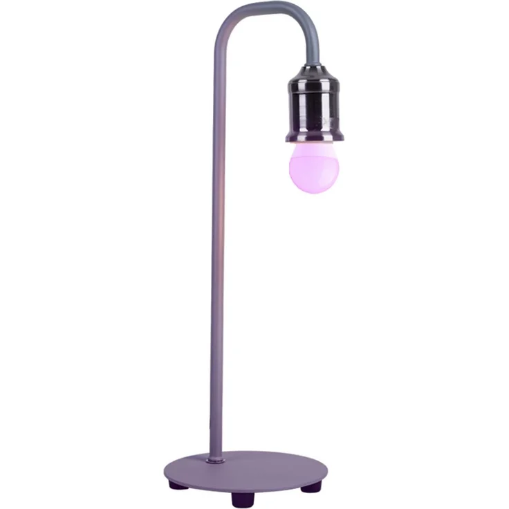 RGB LED Tischlampe, Smart, nickel matt, grau, H 43,8 cm – Bild 1