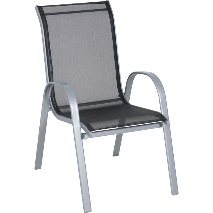 greemotion Stapelsessel Dublin; Stahlgestell; ca. 55 x 95 x 76 cm; Silber