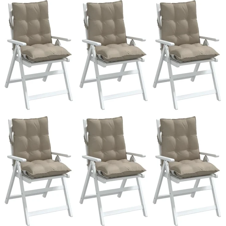 vidaXL Niedriglehner-Auflagen 6 Stk. Taupe Oxford-Gewebe 377697 – Bild 4