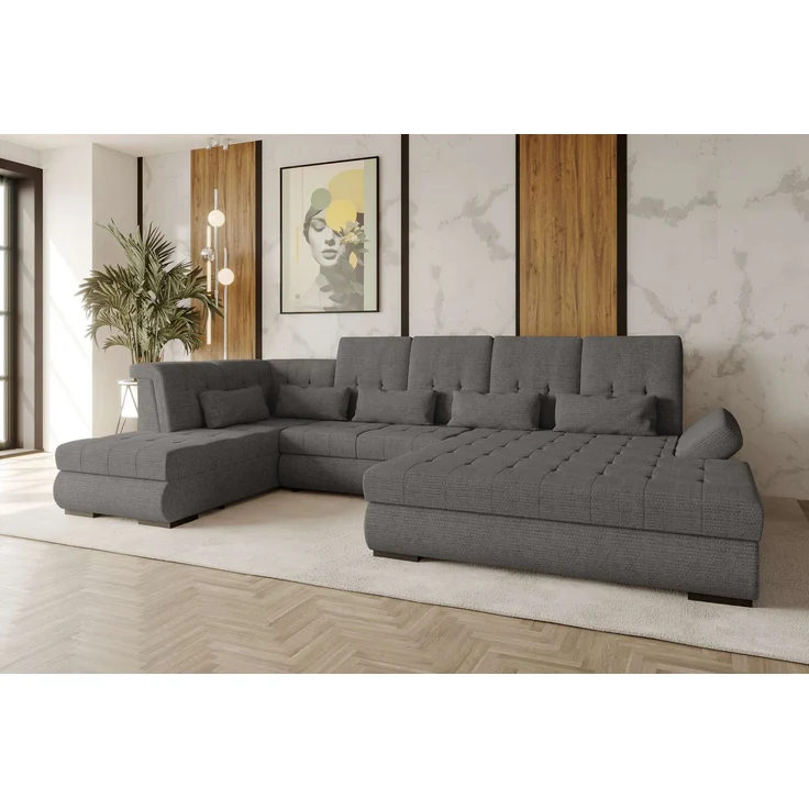 99rooms Felicia Wohnlandschaft Chenille EDEN Anthrazit Rechts – Bild 1