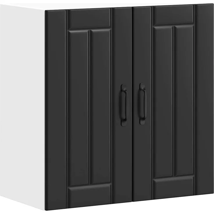 vidaXL Küchen-Hängeschrank Lucca Schwarz Holzwerkstoff 853818