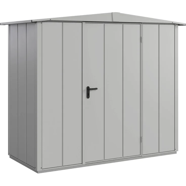 Hörmann Metall-Gerätehaus Berry Modern mit Satteldach Typ 1, 259 x 121 cm, weißaluminium, 3,1 m²,1-flüglige Tür – Bild 1