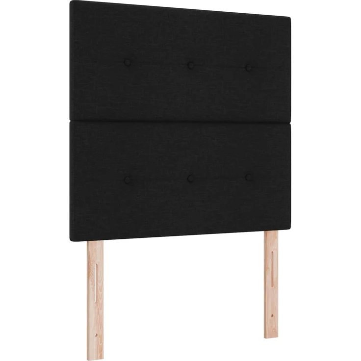 vidaXL Boxspringbett mit Matratze Schwarz 120 x 200 cm Stoff 3454370 – Bild 4