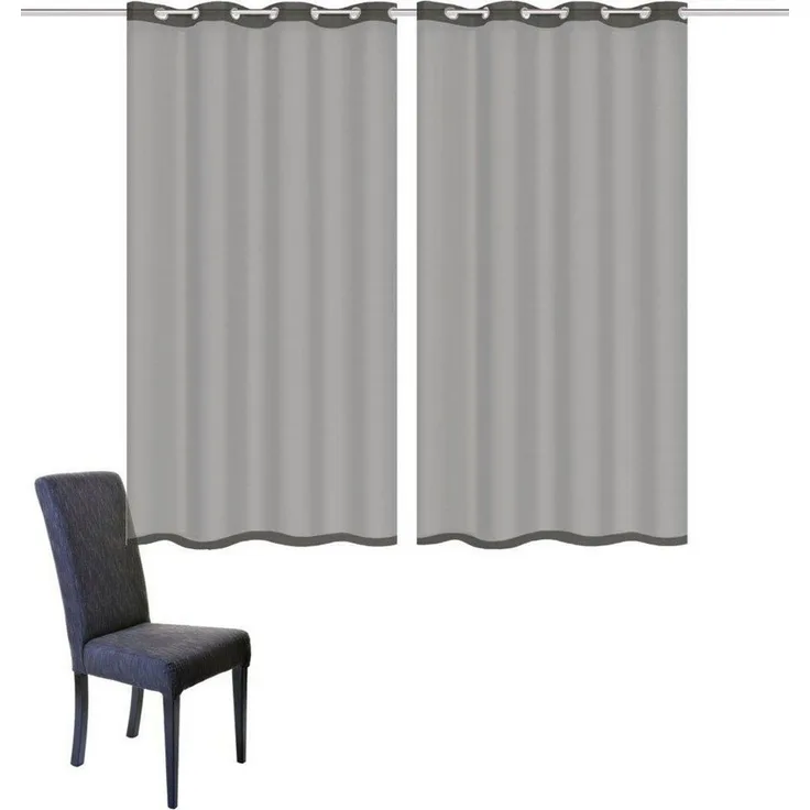 Home Basics Vorhang DOLLY (2 St), Ösen, transparent, Voile, 2er Pack Ösenschal DOLLY
