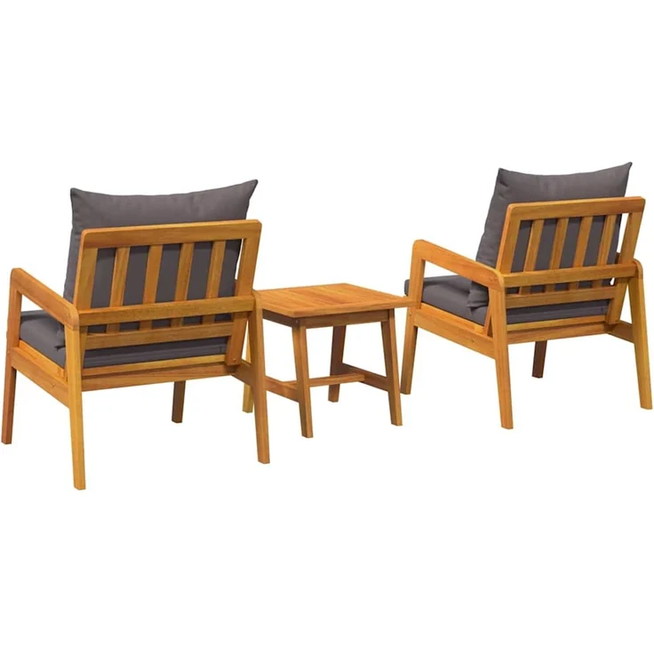 vidaXL Bistrogarnitur 3 stk. Braun Massivholz Akazie 4106460 – Bild 8