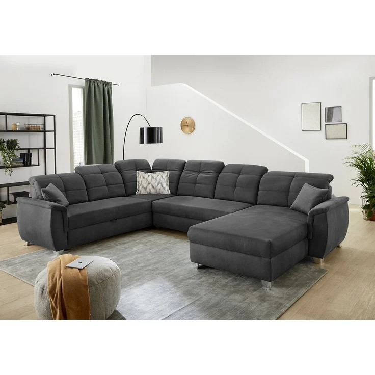 Jockenhöfer Gruppe Wohnlandschaft Livorno U-Form, mit 7 individuell verstellbaren Kopfteilen, Bett- und Relaxfunktion – Bild 5