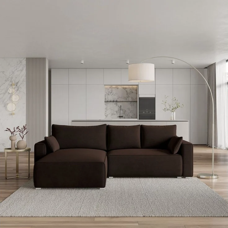 Masseno Ecksofa FORIL mit Schlaffunktion L-Form, Sofa mit Bettkasten – Bild 1