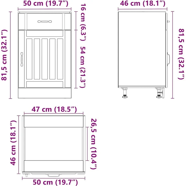 vidaXL Küchen-Unterschrank Lucca Sonoma-Eiche Holzwerkstoff 853720 – Bild 12