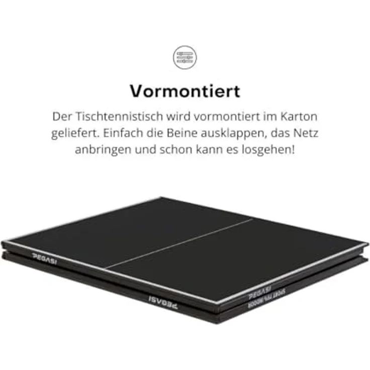 Tischtennistisch 75% Midi Pegasi Black Indoor – Bild 5