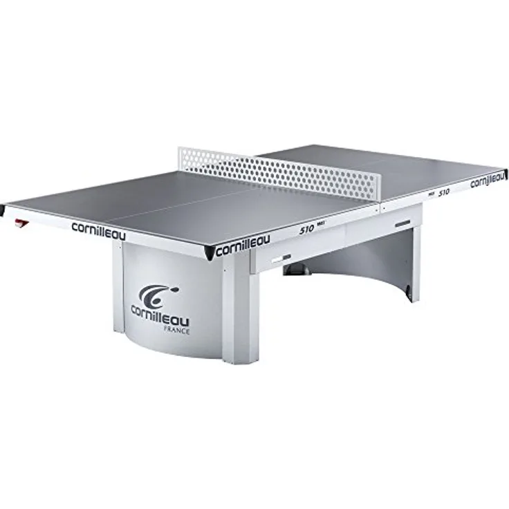 Cornilleau PRO 510M Outdoor Tischtennisplatte, grau, hohe Spielqualität, hohe Stabilität, wetterfest und ideal für Schulen, Parks und Veranstaltungen