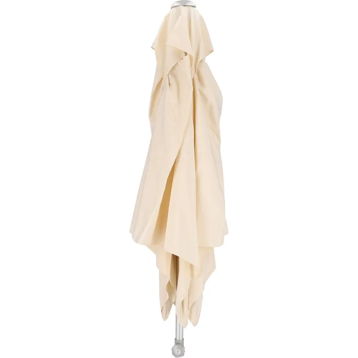 Sonnenschirm Elba eckig, Aluminiumgestell modern, natur, 200 cm, mit Knickfunktion