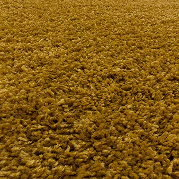Carpetsale24 Shaggy Hochflor Teppich, 160x230 cm, Gold, weich, flauschig, modern, einfarbig, Perfekt für Wohnzimmer, für Wohnzimmer Schlafzimmer Flur – Bild 6
