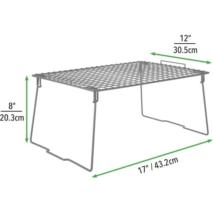 Regaleinsatz stapelbar grau Schrankregal Schrankeinsatz Organizer Regal mDesign – Bild 2