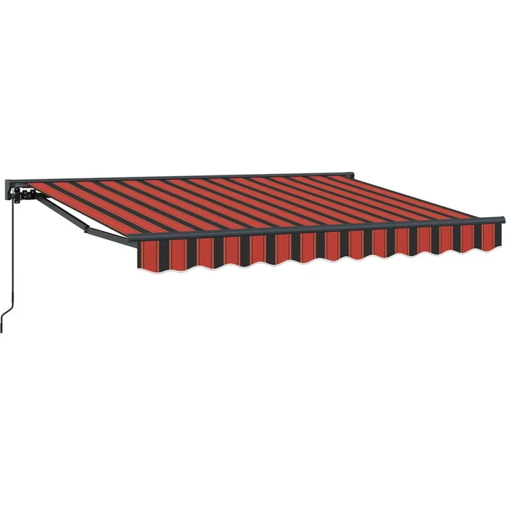 vidaXL Manuell einziehbare Markise Orange, Schwarz und Gelb 3,5 x 2 m 3420405 – Bild 2
