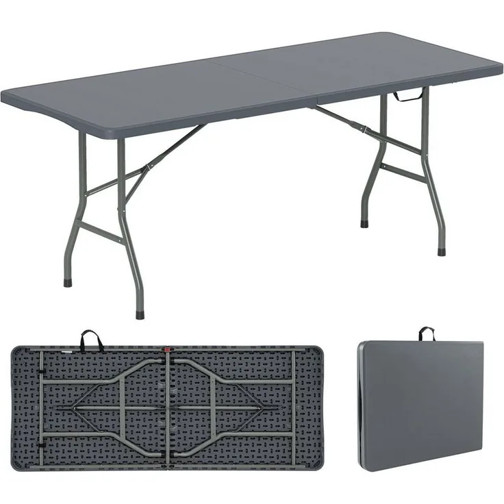 COSTWAY Campingtisch, 180cm tragbarer Klapptisch, bis 160 kg belastabr