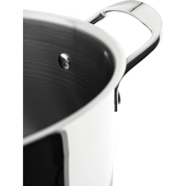 Hochwertiges Kochtopf aus Edelstahl mit Metallgriff und Glasdeckel in Silber 28 cm – Bild 6