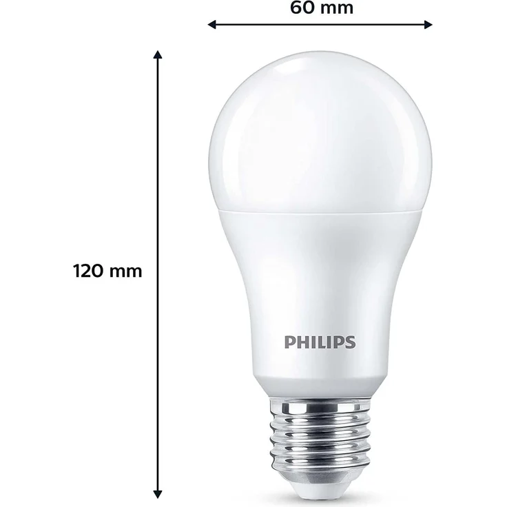 PHILIPS Classic LED E27 Lampe, 100W, matt, neutralweiß, nicht dimmbar, 6er Pack, Kaltweiß – Bild 3