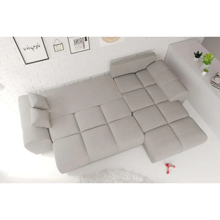 99rooms Antalya Ecksofa Cordstoff POSO Greige Rechts mit Schlaffunktion – Bild 9