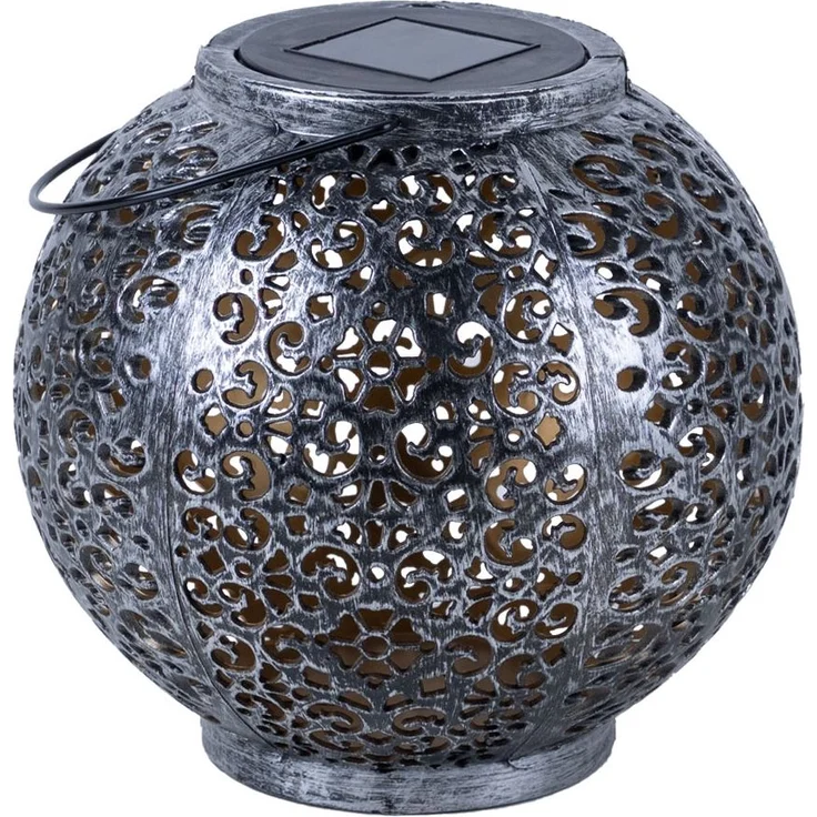 LED Solarleuchte, Kunststoff, Hängeleuchte, H 17 cm – Bild 8