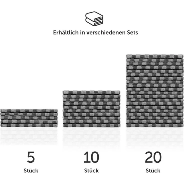 Blumtal Geschirrtuch Premium Geschirrhandtücher in 50 x 70 cm, (Set, 5-tlg, 5, 10 oder 20 Geschirrtücher), 100% Baumwolle, Oeko-TEX® Zertifiziert – Bild 4