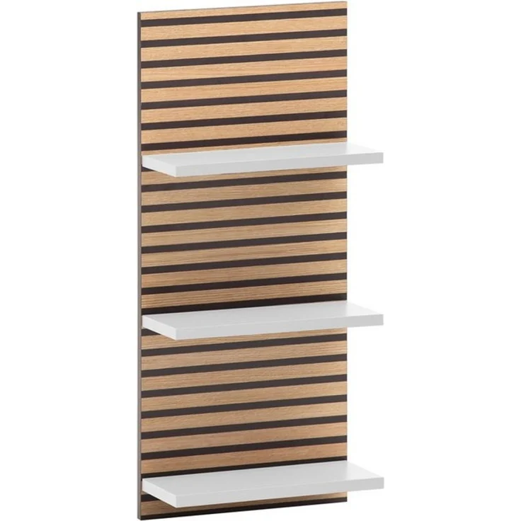 Schildmeyer Wandregal Katta, Breite 30 cm, Drei Ablageböden, Rückwand in Akustikoptik – Bild 4