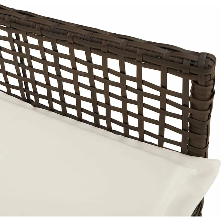 vidaXL Gartenstuhl mit Kissen 2 pcs Braun 55 x 53 x 85 cm Poly-Rattan 42003446 – Bild 8