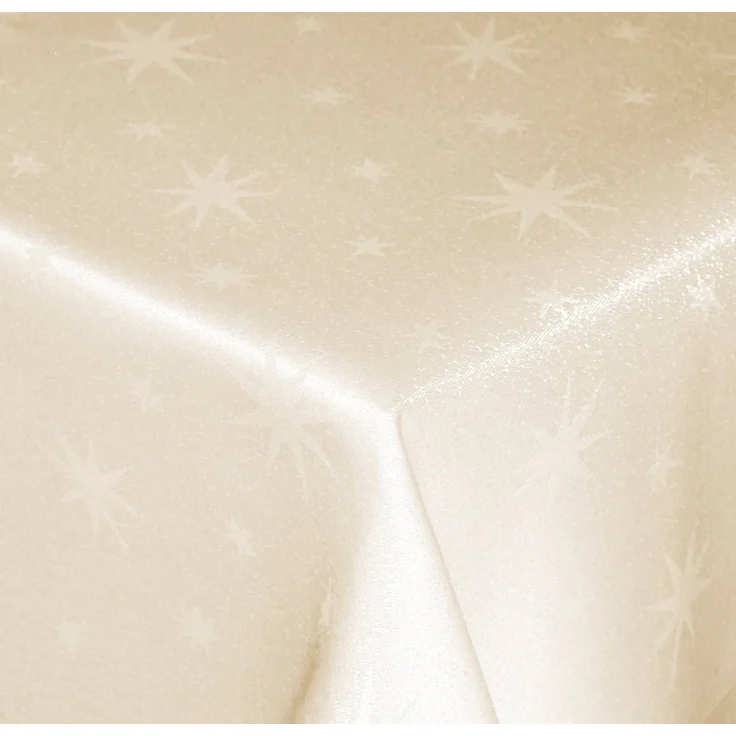 Haus und Deko Tischdecke Tischdecke Weihnachten Lurex Sterne eckig Tischdecken Advent Weihnacht (1-tlg) – Bild 1