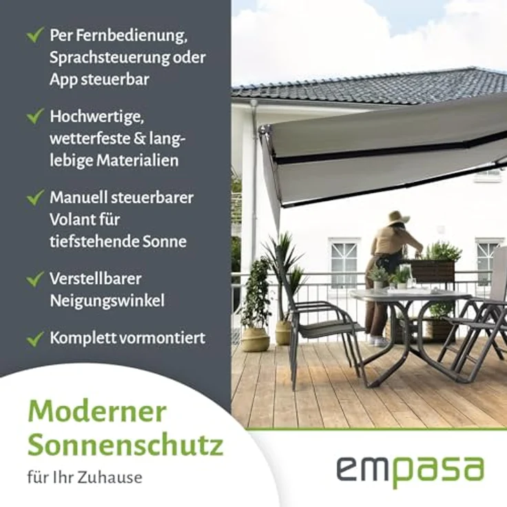 empasa Halbkassettenmarkise "EXPERT PLUS" Markise - elektrische Steuerung mit WiFi-Motor – Bild 6