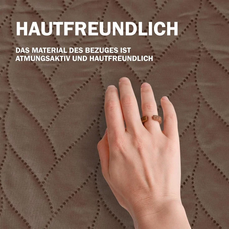 Tagesdecke XXL (220x240 cm) mit wattierter Zwischenlage (Braun) Bettüberwurf - ÖKO-Tex 100, Sommerdecke gesteppt - Steppdecke, Wendedecke – Bild 7