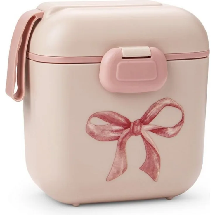 Elodie Lunchbox Elodie Details - Lunchbox Brotdose - Rosy Bow - 14x13,5x8,5 cm, Kunststoff, (Gabel im Deckel, Drei Behälter)