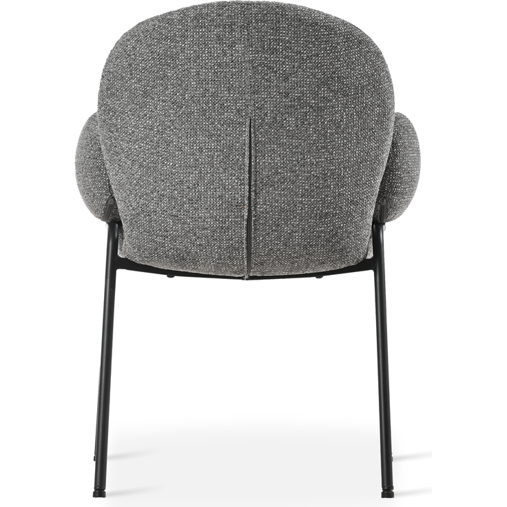 GOEURVANT 1235 Esszimmerstühle 6er-Set mit Armlehnen, Polsterstühle, Webstoff - Grau – Bild 8
