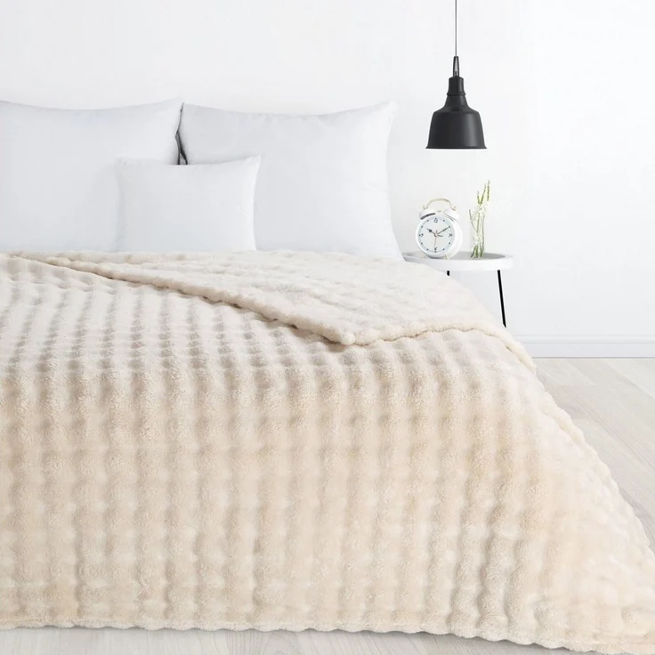 Wohndecke BUBBLE, Design91, flauschige Kuscheldecke mit 3D-Muster, 350 g/m², weich & warm – Bild 2