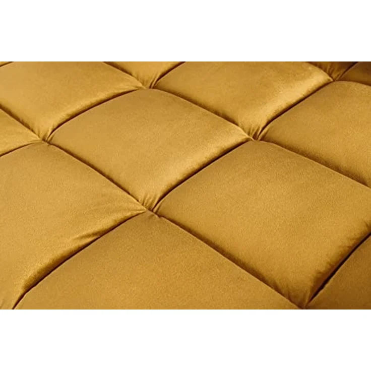riess-ambiente 3-Sitzer COZY VELVET 220cm senfgelb / schwarz / gold, Einzelartikel 1 Teile, Wohnzimmer · Samt · Polster · Federkern · mit Kissen · Barock Design – Bild 7