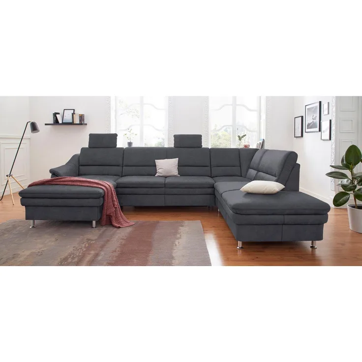 sit&more Wohnlandschaft Cardoso U-Form, mit Federkern und Kopfstützen, mit Bettfunktion und Relaxfunktion