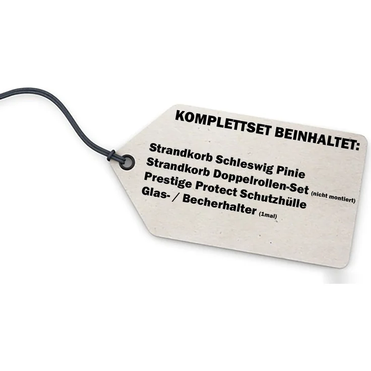Strandkorb Komplettset - bene living - Schleswig Pinie - PE mokka - Modell 553 – Bild 2