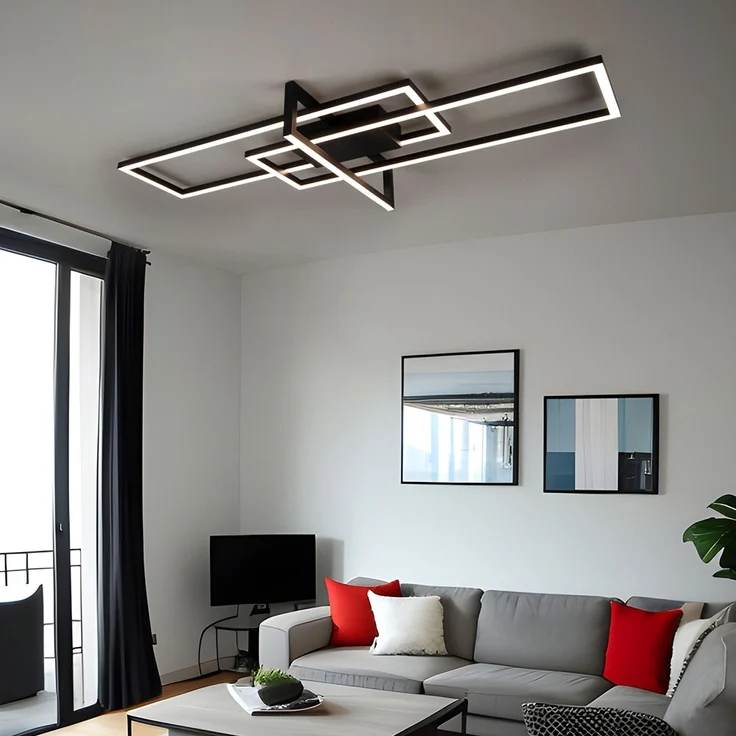 LED Deckenleuchte, schwarz matt, Switch Dimmer, L 100 cm – Bild 2
