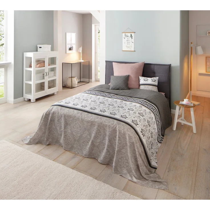 Home affaire Tagesdecke Cremona leichte Tagesdecke, Wohndecke, für Kinder und Erwachsene, leichter Bettüberwurf ohne Füllung, auch als Tischdecke verwendbar