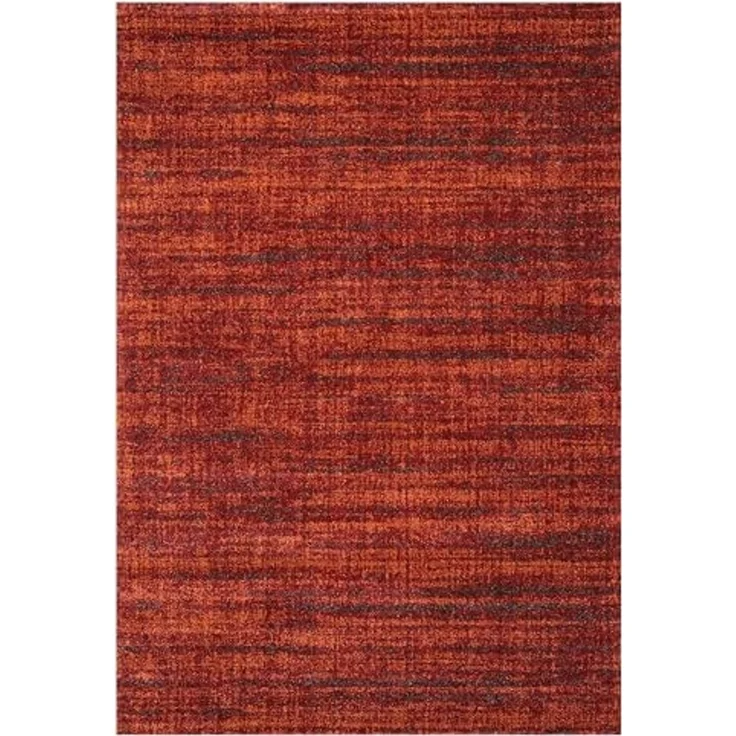 Vimoda Teppich Wohnzimmerteppich Rot dicht und weich, Rechteckig, Höhe: 19 mm, Sehr Dicht & soft meliert, Teppich Terracotta (Feuer Farbe) – Bild 3