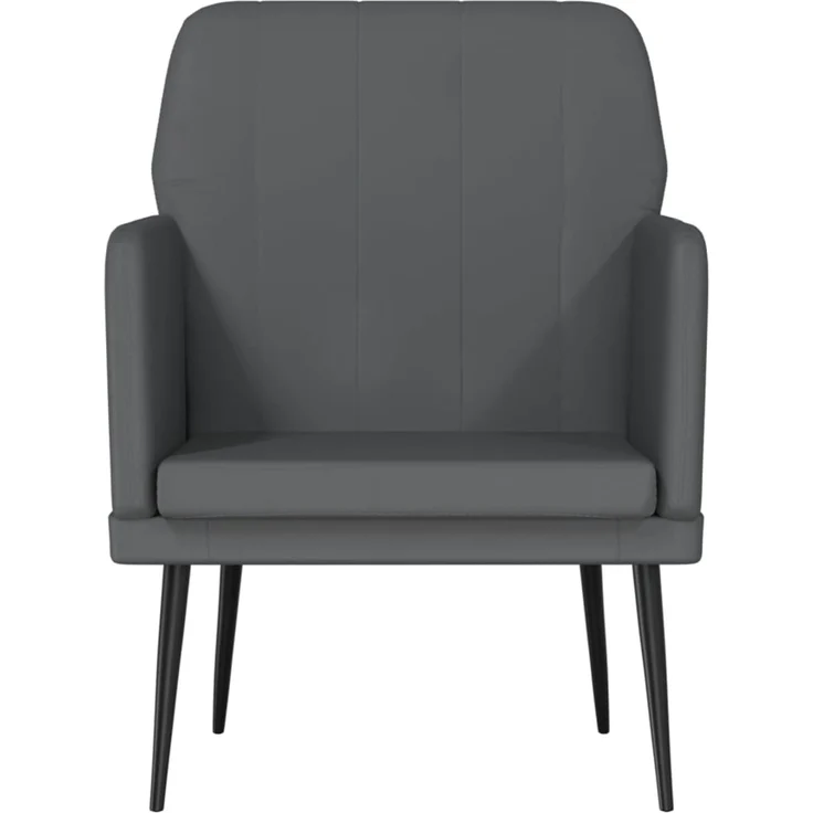 Sessel wohnzimmer, Relaxsessel Grau 61x78x80 cm Kunstleder – Bild 3
